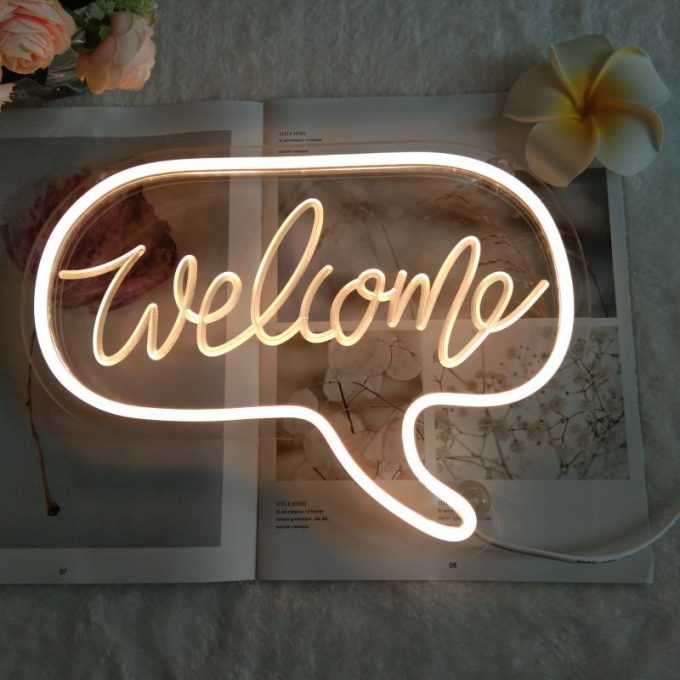 ‘Welcome’ Neon Led Wandlamp