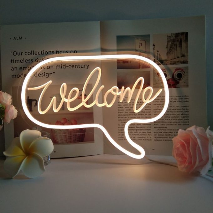 ‘Welcome’ Neon Led Wandlamp